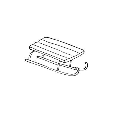 El çizimi kardan adam beyaz arka planda izole, kış çizimi