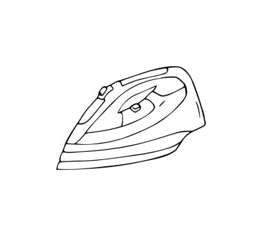 Elle çizilmiş demir vektör çizimi. Beyaz bir arkaplanda izole edilmiş. 