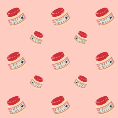 Kozmetik yüz kremi, arka planda pürüzsüz desen, arka plan, duvar kağıdı, tekstil, kumaş, ambalaj için.