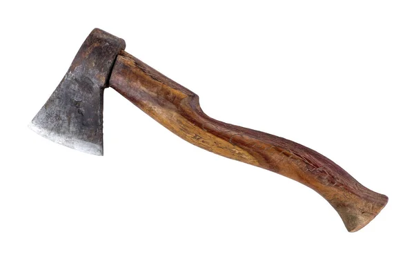 Old Rusty Axe Isolated White Background Clipping Path — Stock Photo, Image