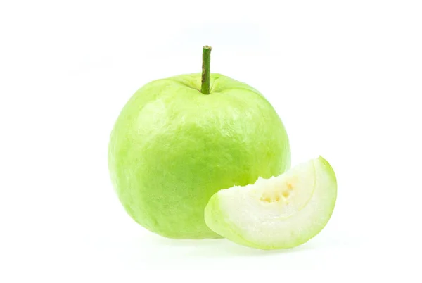 Guava Gyümölcs Elszigetelt Fehér Háttér Whit Nyírás Útvonal — Stock Fotó