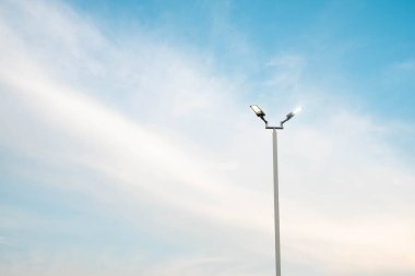 The solar cell on the blue sky high definition