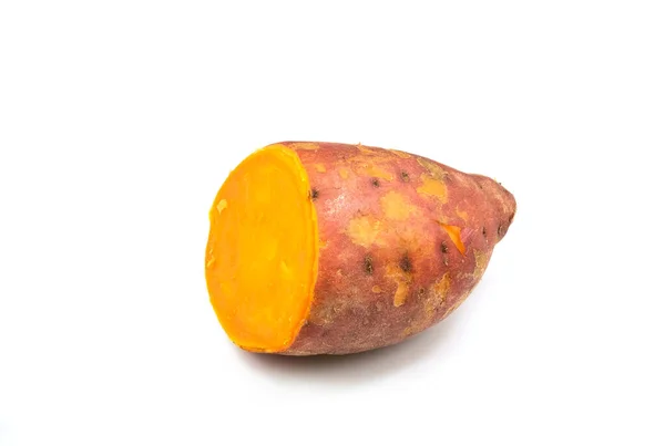 Süßkartoffel Süßkartoffel Isoliert Auf Weißem Hintergrund — Stockfoto