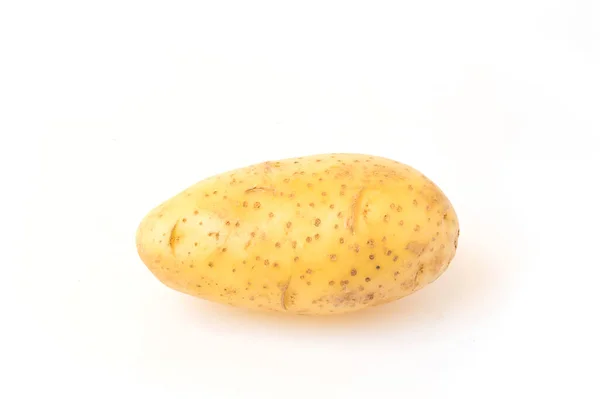 Potatis Isolerad Vit Bakgrund Makro — Stockfoto