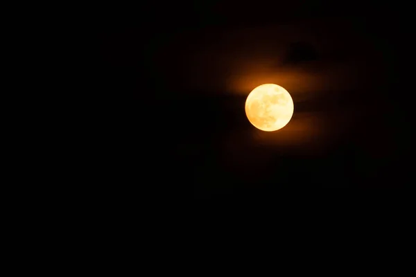 Full Moon Night Black Background — Stock Photo, Image