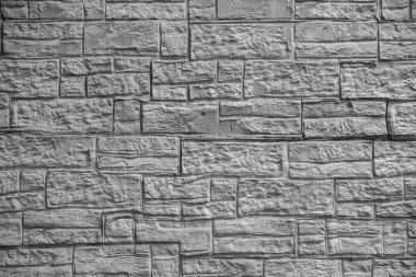 Eski beton duvar Siyah ve beyaz renkte, beton duvar, kırık duvar, arkaplan dokusu, çatlak duvar