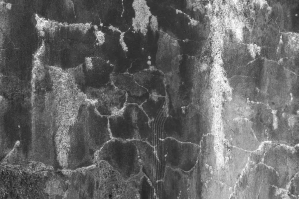 Old Concrete Wall Black White Color Cement Wall Broken Wall — 图库照片