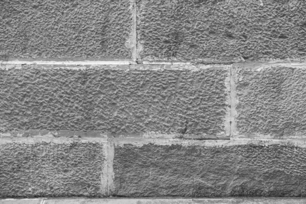 Oud Beton Muur Zwart Wit Kleur Cement Muur Gebroken Muur — Stockfoto
