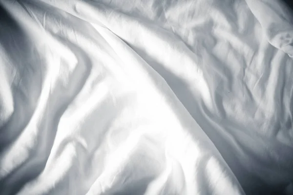 White Bed Linen Gradient Texture Blurred Curve Style Abstract Luxury — Fotografia de Stock