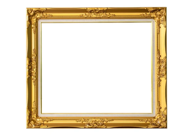 XVI. Louis tarzında muhteşem yaldızlı ahşap çerçeve. Fransa 19th Century, beyaz arka planda izole edilmiş, kırpma yolu, resim çerçevesi, iç mekan