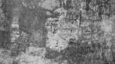 Eski beton duvar Siyah ve beyaz renkte, beton duvar, kırık duvar, arka plan dokusu, taş flor