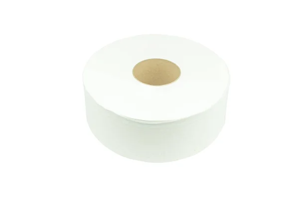 Toiletpapier Groot Weefsel Roll Sanitair Horizontaal Huishoudelijk Close Detail Van — Stockfoto