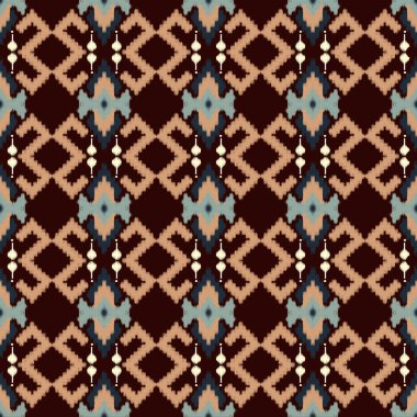 Klasik Afrika desenli desenli desenli nakış ve Tayland örgü nakışı. Geometrik etnik doğulu dikişsiz geleneksel desen. ,