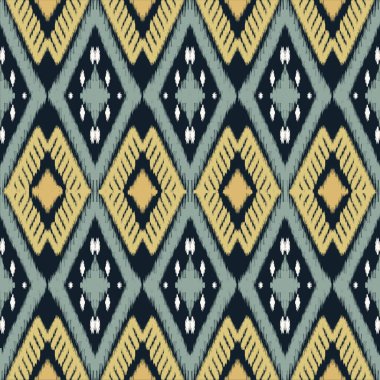 Klasik Afrika desenli desenli desenli nakış ve Tayland örgü nakışı. Geometrik etnik doğulu dikişsiz geleneksel desen. ,