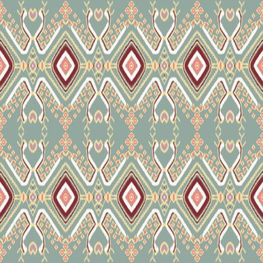 Klasik Afrika desenli desenli desenli nakış ve Tayland örgü nakışı. Geometrik etnik doğulu dikişsiz geleneksel desen. ,