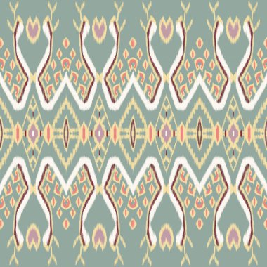 Klasik Afrika desenli desenli desenli nakış ve Tayland örgü nakışı. Geometrik etnik doğulu dikişsiz geleneksel desen. ,