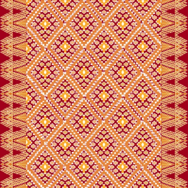Africano Ikat Paisley Bordado Mezcla Punto Tailandés Embroidery Geometric Étnico — Foto de Stock