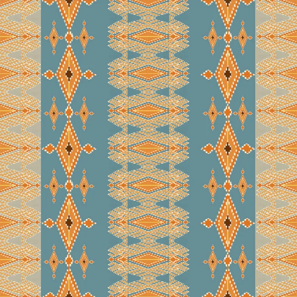 アフリカのイカットペイズリー刺繍とミックスタイのニット刺繍 幾何学的な民族東洋のシームレスなパターン伝統 — ストック写真