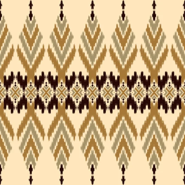 经典的非洲Ikat Paisley刺绣和混合泰国针织刺绣 — 图库照片