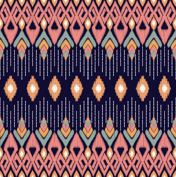 Classic African Ikat Paisley Embroidery Mix Thai Knitted Embroidery Geometric — Stock Photo, Image