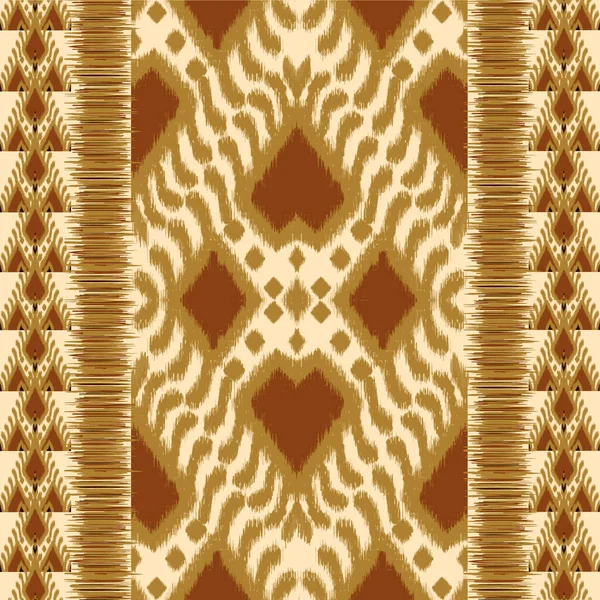 古典的なアフリカのイカットペイズリー刺繍とミックスタイのニット刺繍 幾何学的な民族東洋のシームレスなパターン伝統 — ストック写真