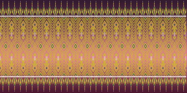 Mooi Kleurrijk Thais Gebreid Borduur Geometrische Etnische Oosters Patroon Traditioneel — Stockfoto