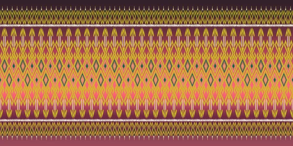 Gyönyörű Színes Thai Kötött Hímzés Geometrikus Etnikai Keleti Minta Hagyományos — Stock Fotó