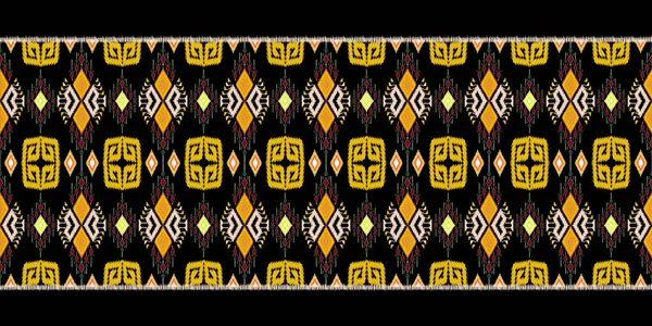 Vackra Färgglada Thailändska Stickade Broderier Geometriska Etniska Orientaliska Mönster Traditionell — Stockfoto