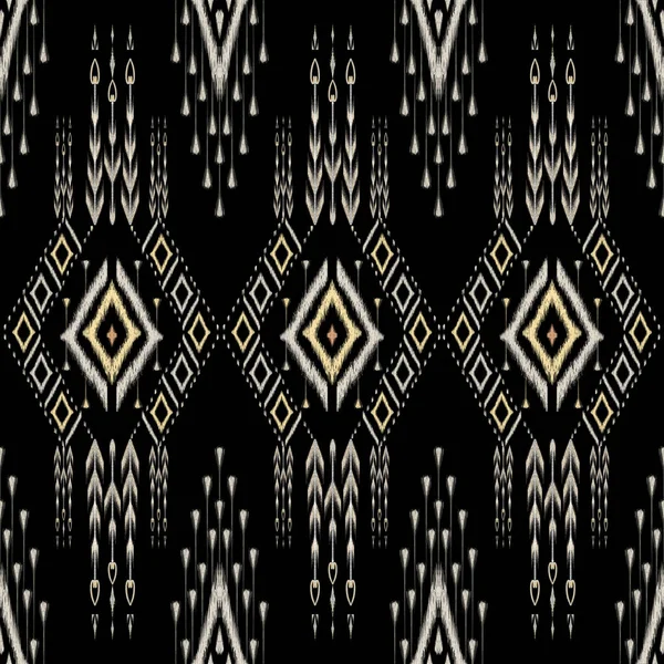 전형적 아프리카의 자수를 섞어서 Knitted 섞는다 Geometry Articental Seamless Pattern — 스톡 사진