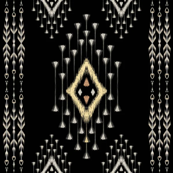 Klasyczny Haft African Ikat Paisley Wymieszać Tajskie Dzianiny Geometryczny Etniczny — Zdjęcie stockowe