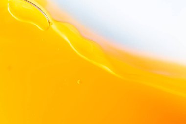 Parlak portakal suyu dokusu, sağlık ve doğa dalgaları, güzel dalgalar eğrisi ve garfik tasarım ve arka plan için pürüzsüz küçük kabarcıklar.