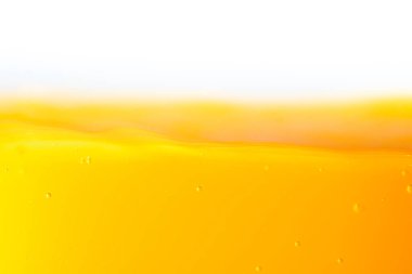 Parlak portakal suyu dokusu, sağlık ve doğa dalgaları, güzel dalgalar eğrisi ve garfik tasarım ve arka plan için pürüzsüz küçük kabarcıklar.