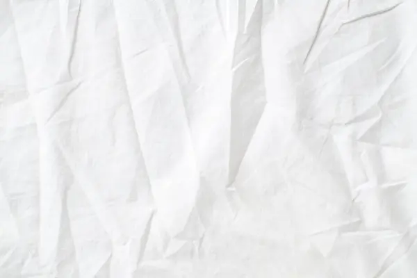 stock image Abstract White Bedding Sheets or White wrinkled fabric background texture and Texture with copy-space :Creased or wrinkled white fabric,Soft focus