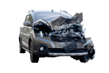 Yeni bronz arabanın ön ve yan tarafındaki PNG Dosyası yolda kazara hasar gördü. Çarpışmadan sonra hasar gören arabalar. Şeffaf arkaplanda izole edilmiş, araba kazası tampon grafik tasarımı ögesi