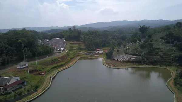 Tayland şehrinin hava manzarası