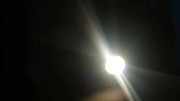 Effet Lumière Fusée Éclairante Lentille Avec Des Particules Des Étoiles — Photo