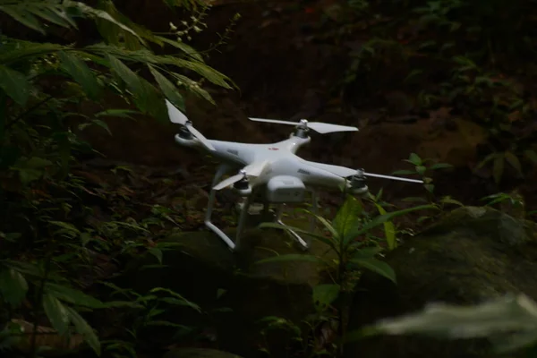 Uma Foto Drone Conceito Pequeno Quadrocopter — Fotografia de Stock