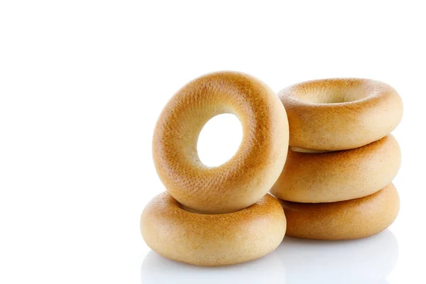 Baranki Bagels Für Tee Ein Brotprodukt Form Eines Rings Isoliert — Stockfoto