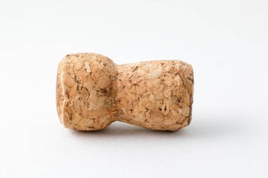 Beyaz şarap mantarı. Kapat.