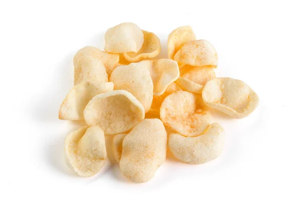 Potatis Mellanmål Med Peppar Isolerad Vit Bakgrund Närbild — Stockfoto