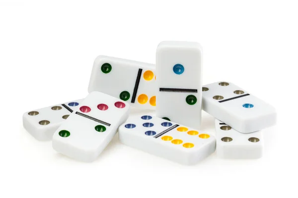 Domino Izolované Bílém Pozadí Fotografie Pro Vaše Rekreační Projekty Nebo — Stock fotografie