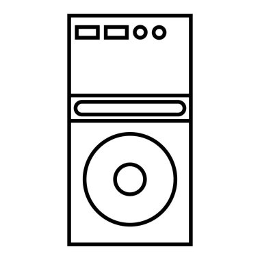 Ofis işleri için bilgisayar Cpu simgesi çizimi