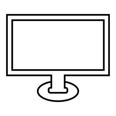 Ofis çalışması için bilgisayar izleme simgesi illüstrasyonu