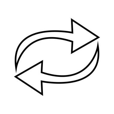 dairesel ok ikonu vektör illüstrasyonu