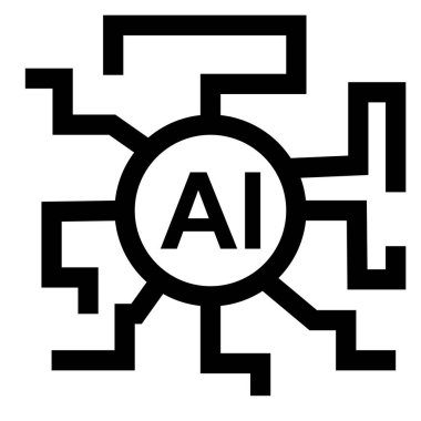 Yapay zeka teknolojisi vektör illüstrasyonu