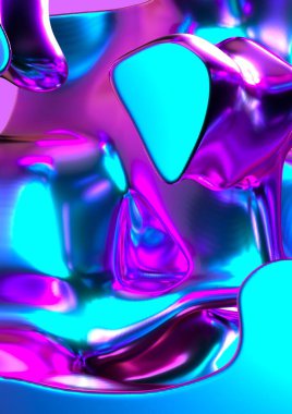 Holografik Sıvı Doku Hazırlama. Canlı Soyut Sanat