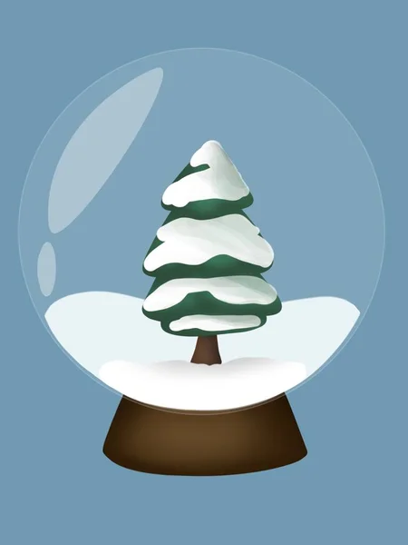 Grafische Illustration Der Weihnachtsglaskugel Idee Für Ikone Geschenk Karte Poster — Stockfoto