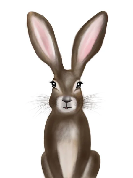 Ilustración Gráfica Del Precioso Retrato Conejo Idea Para Icono Pegatinas — Foto de Stock