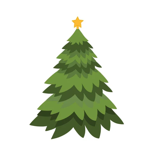 Illustrazione Grafica Dell Albero Verde Natale Con Stella Idea Banner — Foto Stock