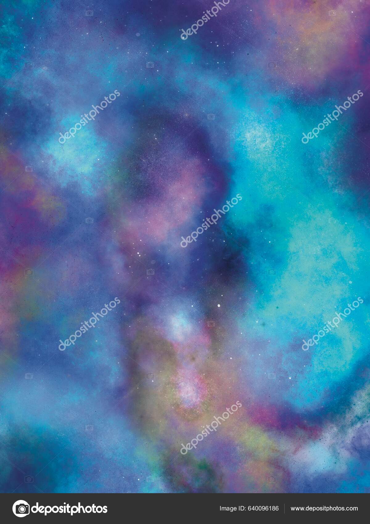 Graphic Illustration Galaxy Universe Space Colourful Background ...
